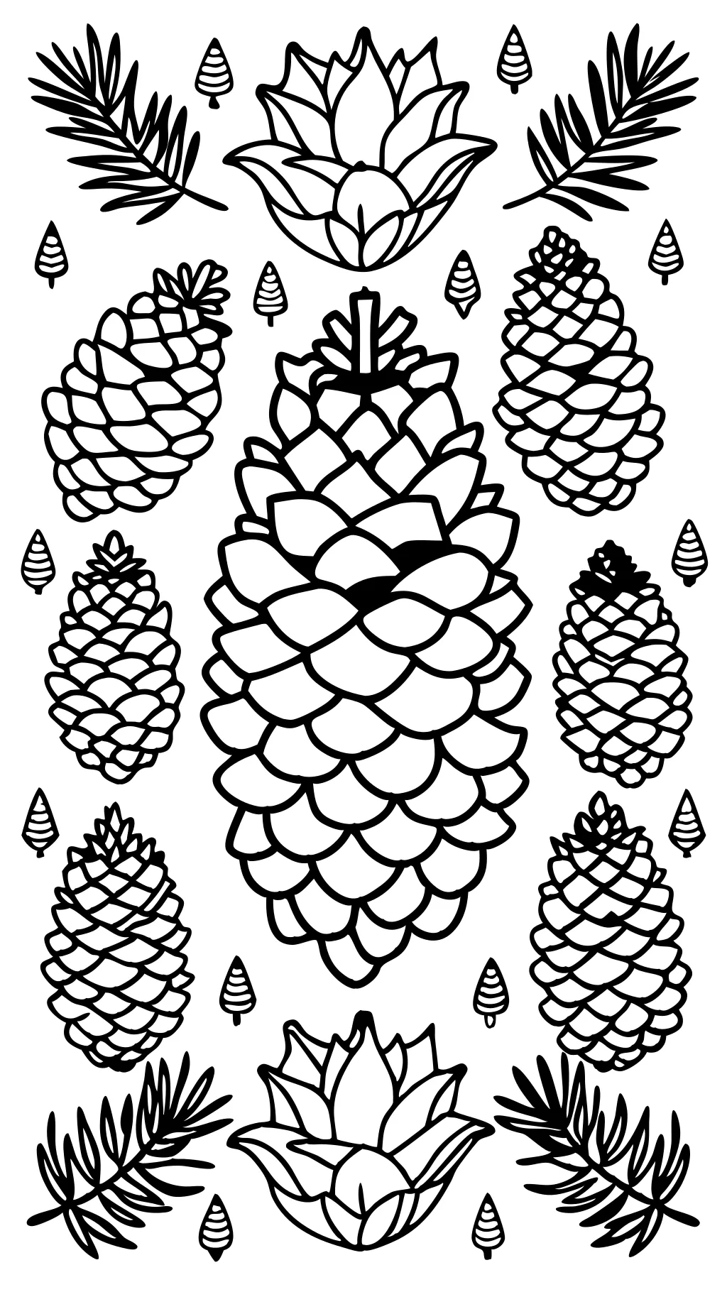 pine cone coloring page